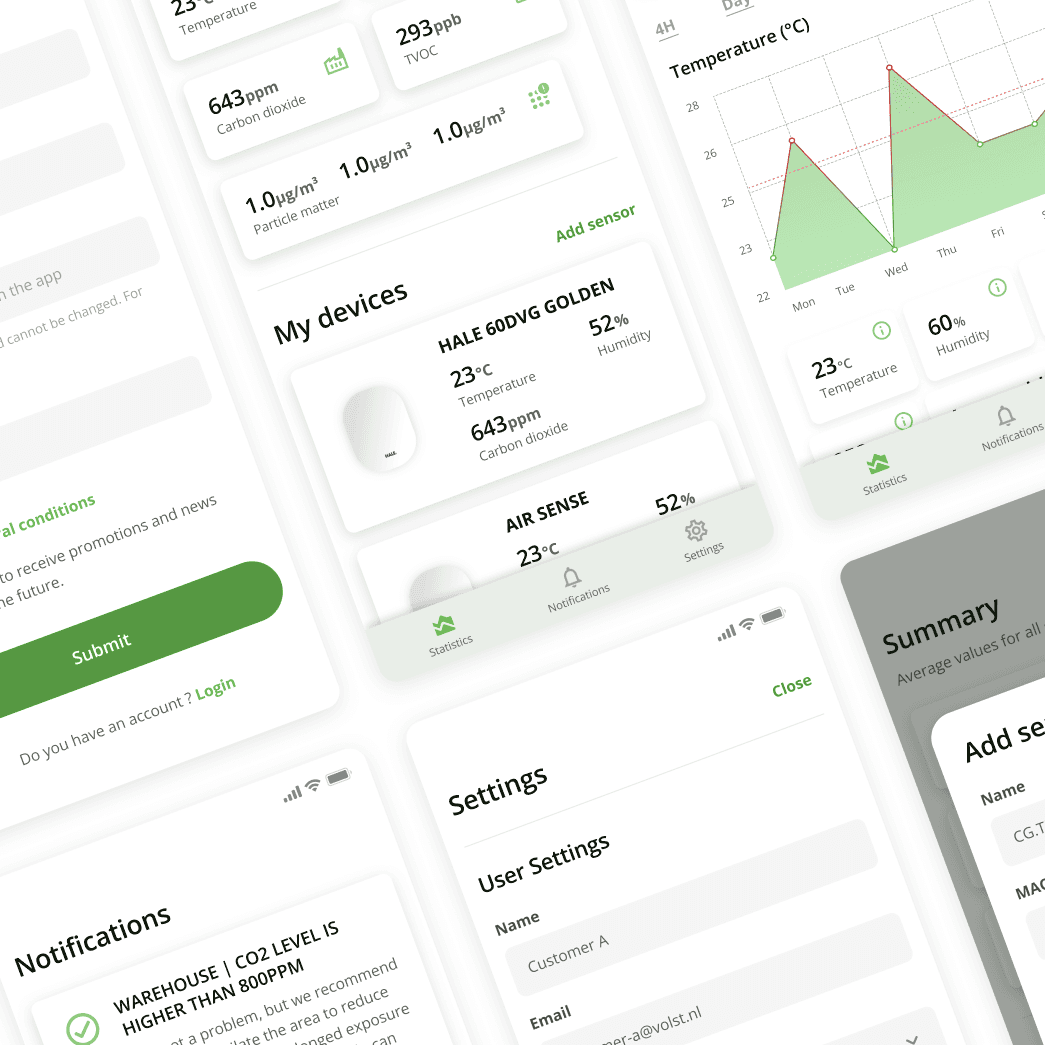 A mobile app for managing air quality control devices - project cover